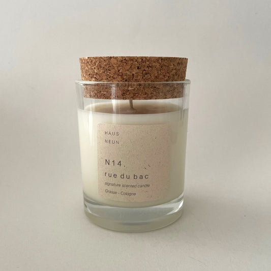 N14 RUE DU BAC glass candle