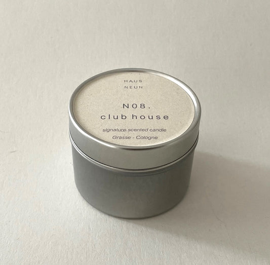 N08 CLUB HOUSE travel size tin candle